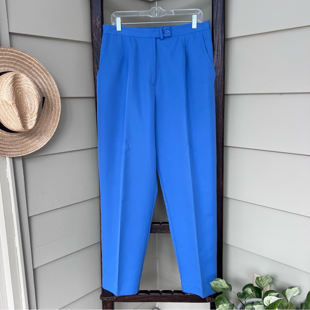 Leon Levin Pants Size 14 Womens Vintage Light Blue Slacks Trousers Casual